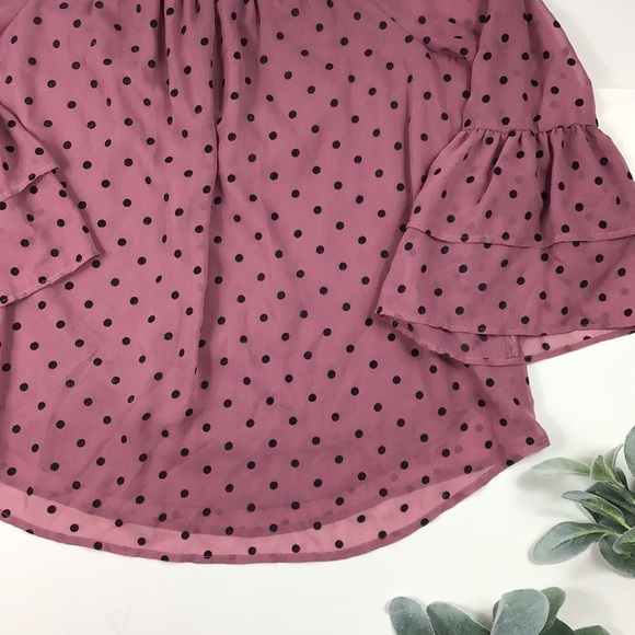 By and By > Mauve Polka Dot Top Small - Picture 8 of 10